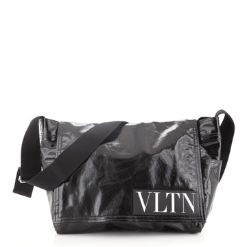 Valentino VLTN Flap Messenger Bag Coated Canvas Medium