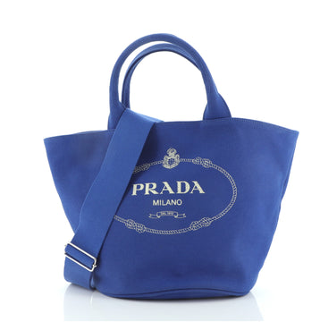 Prada Canapa Convertible Shopping Tote Canvas Medium