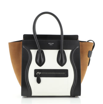 Celine Tricolor Luggage Bag Leather Micro