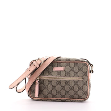 Gucci Front Zip Camera Bag GG Coated Canvas Small