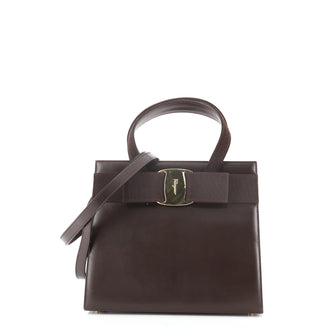 Salvatore Ferragamo Convertible Vara Bow Tote Leather Small