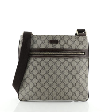Gucci Flat Messenger Bag GG Coated Canvas Medium