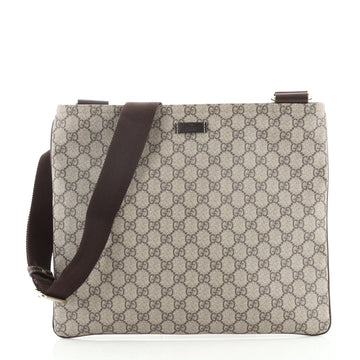 Gucci Zip Top Messenger Bag GG Coated Canvas Large