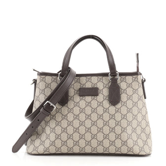 Gucci Convertible Zip Tote GG Coated Canvas Medium