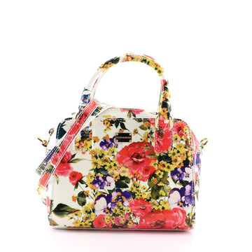 Dolce & Gabbana Convertible Zip Satchel Printed Patent Mini