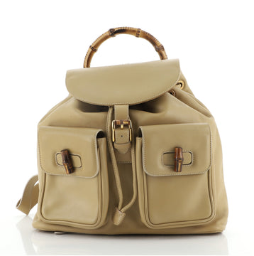 Gucci Vintage Bamboo Backpack Leather Medium
