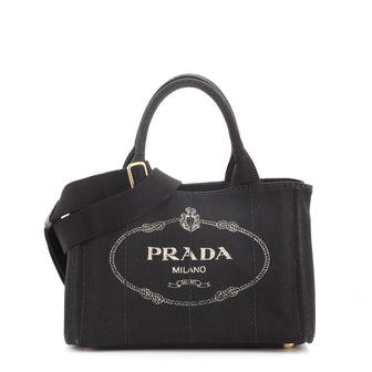 Prada Canapa Convertible Tote Canvas Mini