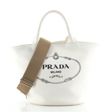 Prada Canapa Convertible Shopping Tote Canvas Medium