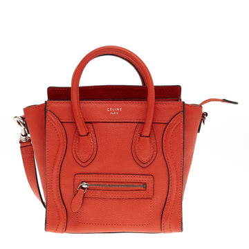 Celine Luggage Grainy Leather Nano 