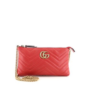Gucci GG Marmont Chain Shoulder Bag Matelasse Leather Mini