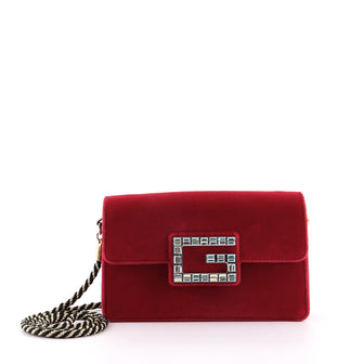 Gucci G Broadway Shoulder Bag Velvet with Crystals Small