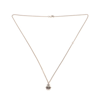 Chanel Emoticon Pendant Crystal Embellished Metal Necklace