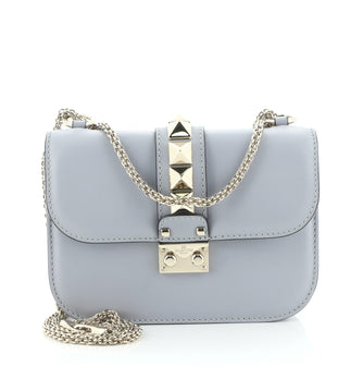 Valentino Glam Lock Shoulder Bag Leather Small