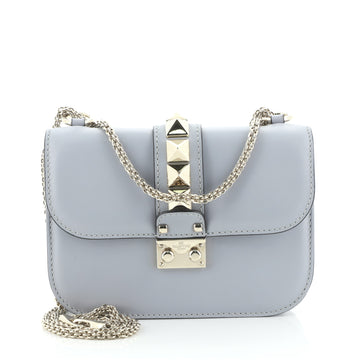 Valentino Glam Lock Shoulder Bag Leather Small