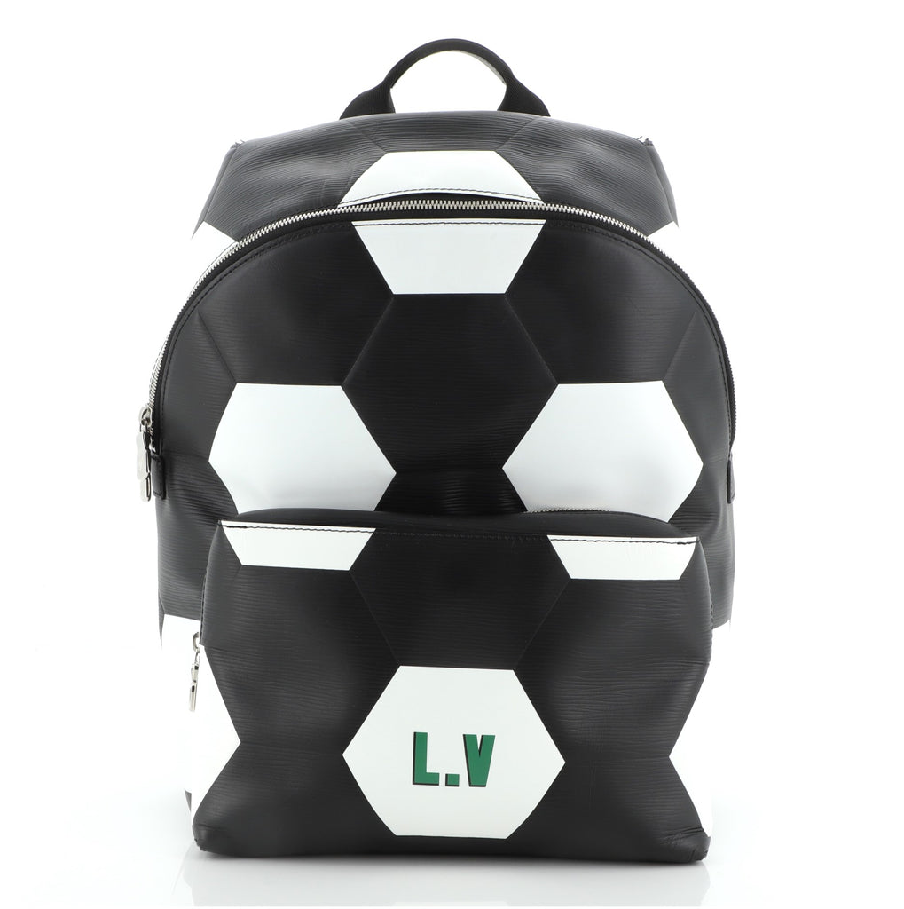 A LIMITED EDITION BLACK EPI LEATHER FIFA WORLD CUP APOLLO BACKPACK WITH  SILVER HARDWARE, LOUIS VUITTON, 2018