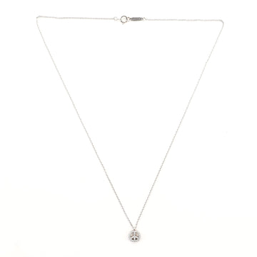 Tiffany & Co. Peace Pendant 18K White Gold with Diamonds Necklace