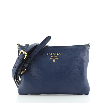 Prada Double Zip Crossbody Bag Vitello Phenix Small