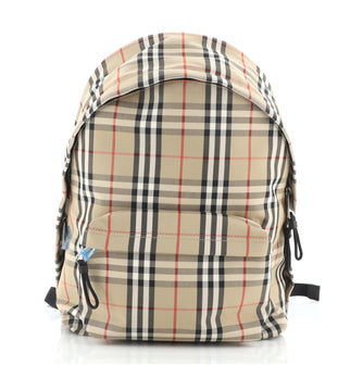 Burberry Jett Backpack Vintage Check Canvas Medium