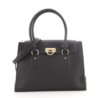 Salvatore Ferragamo Lotty Satchel Leather Medium