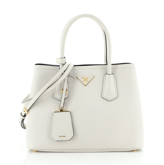 Prada Cuir Double Tote Saffiano Leather Small