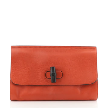 Gucci Bamboo Daily Clutch Leather