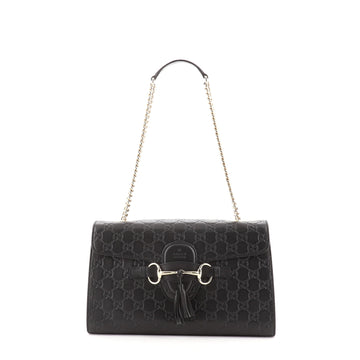 Gucci Emily Chain Flap Bag Guccissima Leather Medium