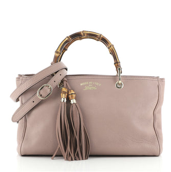 Gucci Bamboo Shopper Boston Bag Leather Medium