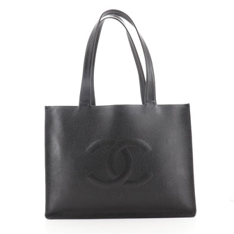 Chanel Vintage CC Chain Tote Caviar Large