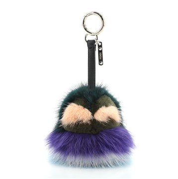 Fendi Monster Bug Bag Charm Fur with Leather