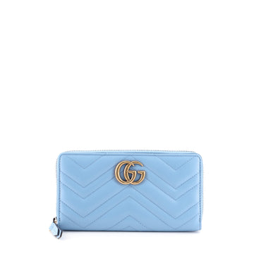 Gucci GG Marmont Zip Around Wallet Matelasse Leather
