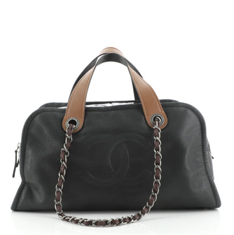 Chanel In the Mix Timeless Bowler Bag Iridescent Calfskin with Quilted Patent Leather Large