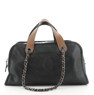 Chanel In the Mix Timeless Bowler Bag Iridescent Calfskin with Quilted Patent Leather Large