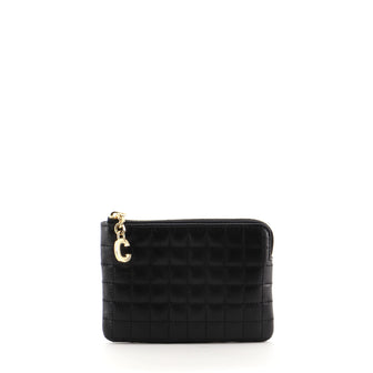 Celine C Charm Pouch Quilted Leather Small