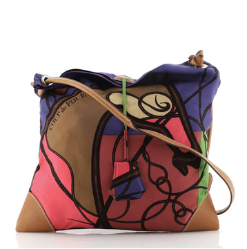 Hermes Silky City Bag Printed Silk and Leather PM