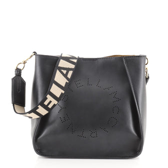 Stella McCartney Logo Crossbody Bag Perforated Faux Leather Mini