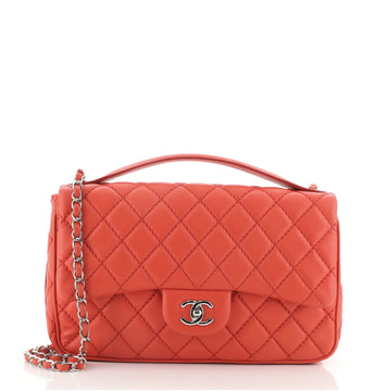 Chanel Easy Carry Flap Bag Quilted Lambskin Medium