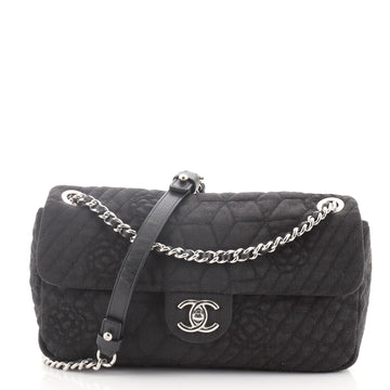 Chanel Chain Flap Bag Camellia Denim Medium