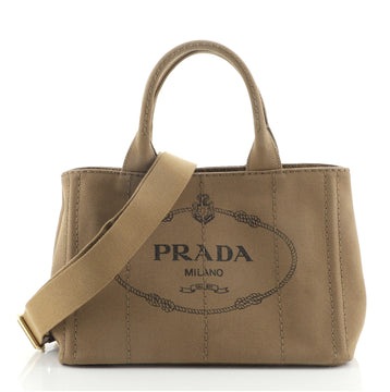 Prada Canapa Convertible Tote Canvas Mini