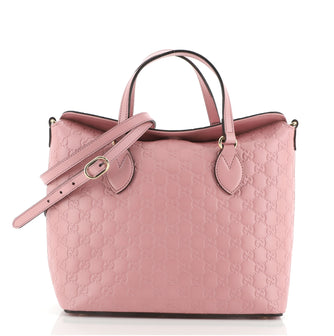 Gucci Signature Fold Over Tote Guccissima Leather Medium