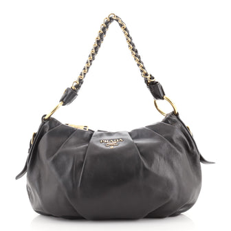 Prada Lux Chain Strap Hobo Soft Calf Medium
