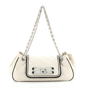 Chanel East West Mademoiselle Accordion Flap Bag Quilted Lambskin Small