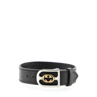 Gucci Interlocking G Bracelet Leather with Metal