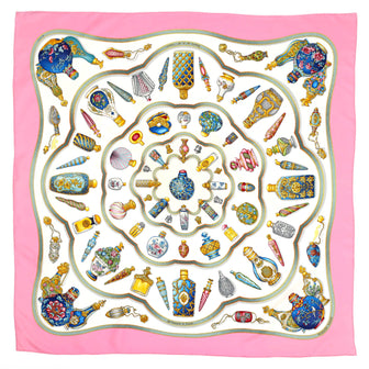 Hermes Qu'Importe Le Flacon Scarf Printed Silk 90
