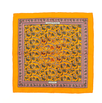 Hermes Chasse En Inde Scarf Printed Silk 40
