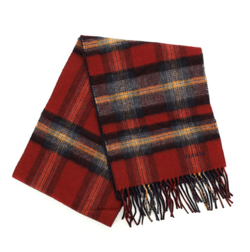 Hermes Plaid Fringe Scarf Cashmere