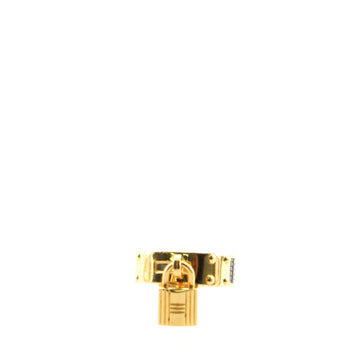 Hermes Kelly Lock Scarf Ring Metal and Leather