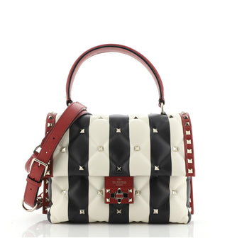 Valentino Candystud Top Handle Bag Leather Medium