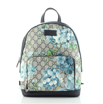 Gucci Zip Pocket Backpack Blooms Print GG Coated Canvas Small