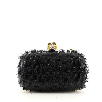 Alexander McQueen Skull Box Clutch Splinter Patent Small