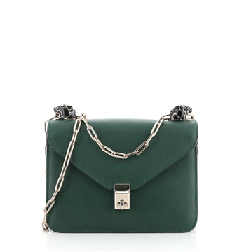 Valentino Panther Chain Flap Shoulder Bag Leather Small